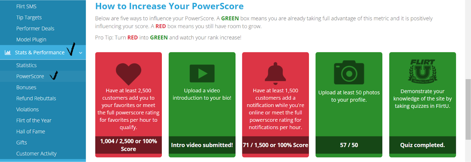 Power score flirt4free com