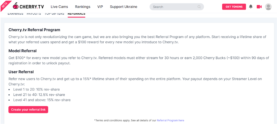 Cherry tv реферальная программа