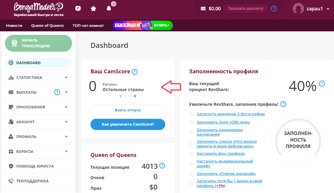 Как поднять Сamscore, как формируется на Бонга, Chatrubate, XLoveCams, MFC