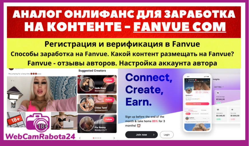 Fanvue - аналог онлифанс
