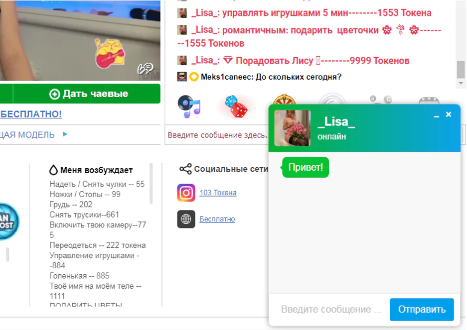 общение через чат в бонгакамс