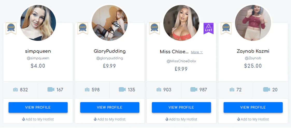 Обзор сайта AdmireMe VIP - британский аналог Onlyfans