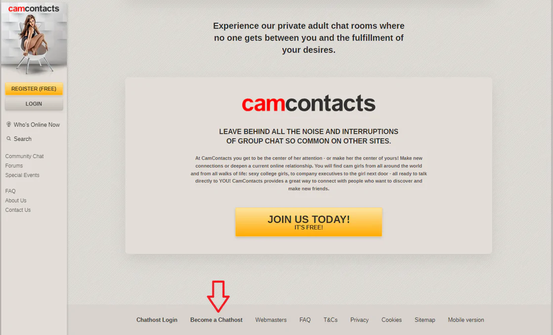 Обзор сайта Camcontacts - как зарабатывать и какие отзывы моделей