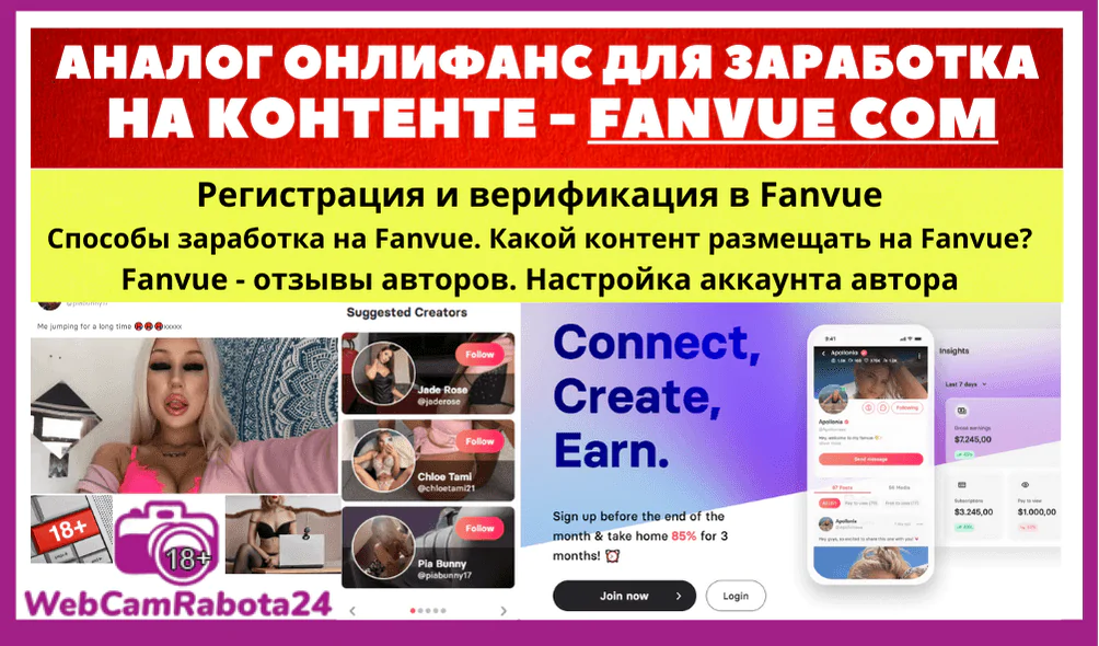 Fanvue - аналог онлифанс